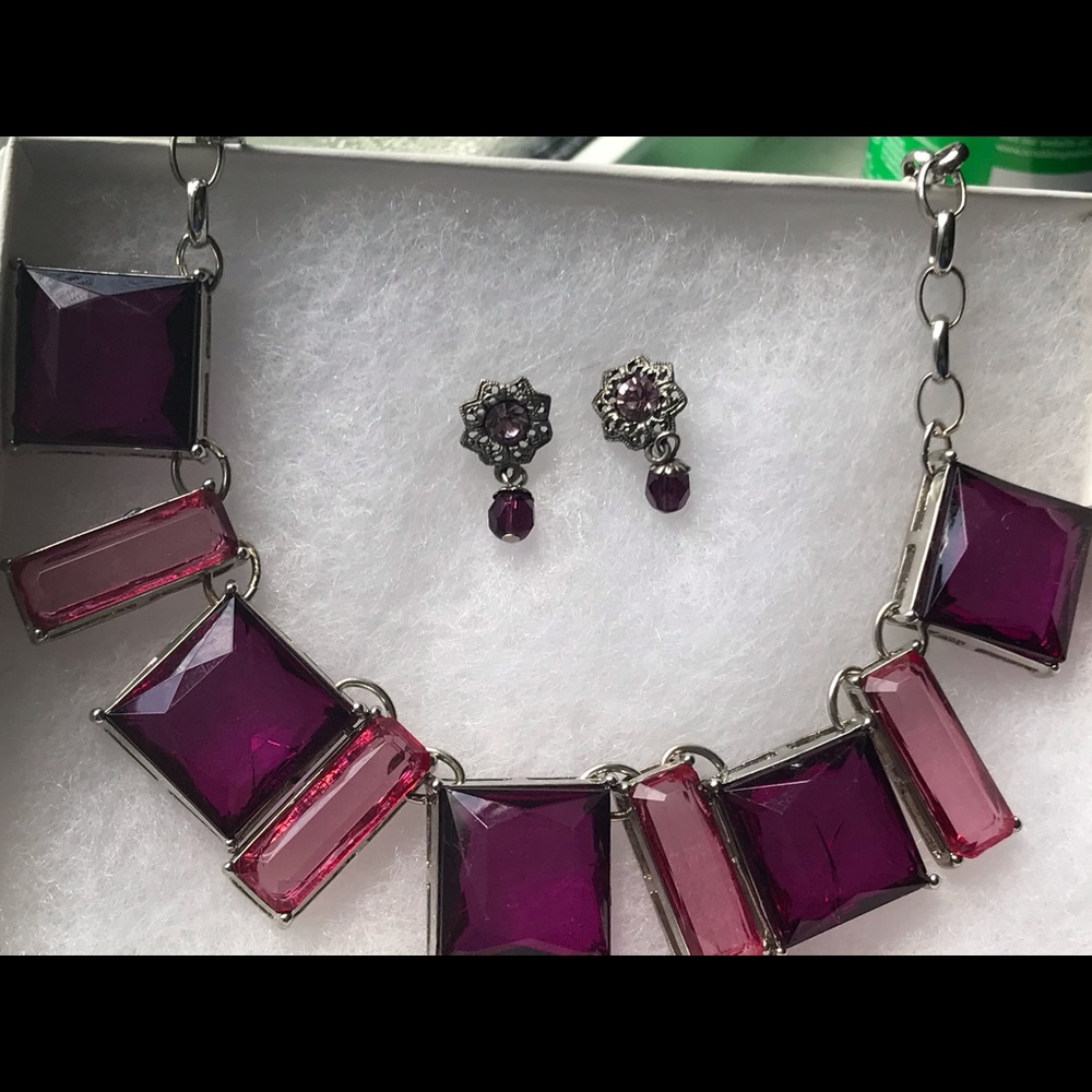 Purple jewelry set